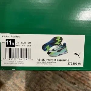 Puma RS 2K Internet exploring BNIB New Sneaker Shoe Size 11.5 Blue Aqua Green Amazon.com | PUMA Mens Rs-2K Internet Exploring Lace Up  main image 3